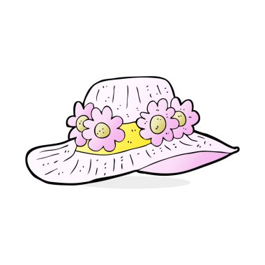 karikatür yaz şapka