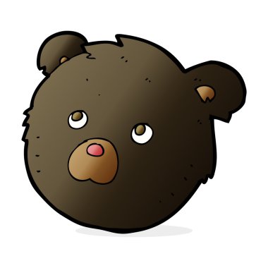 karikatür siyah ayı yüzü