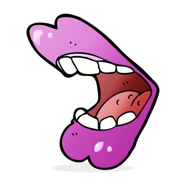 Cadılar Bayramı ağzı cartoon