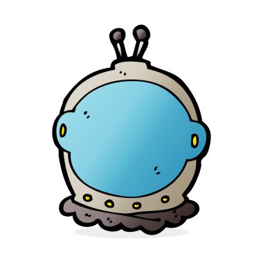 karikatür astronot kask