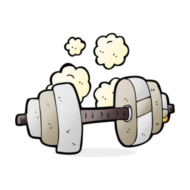 dumbbell karikatür çizimi