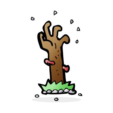 Zombi çizgi filmi mezarından kalkıyor.