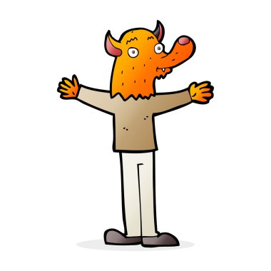 Çizgi film dostu tilki kişi.