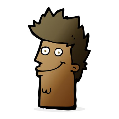 Çizgi film mutlu adam yüzü