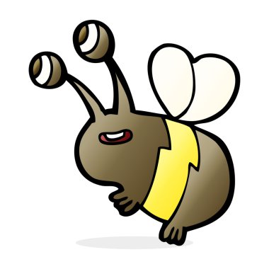 karikatür mutlu arı