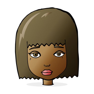 çizgi film kadın yüzü