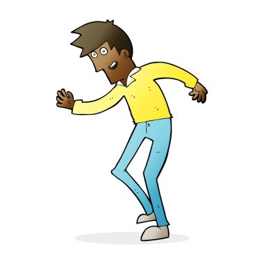 Çizgi film mutlu adam dansı