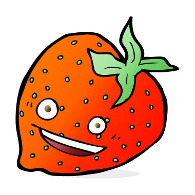 çilek karikatür çizimi