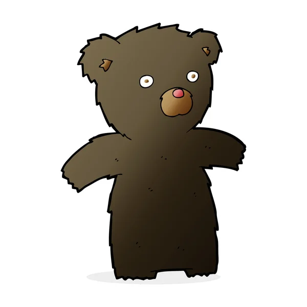 Urso preto dos desenhos animados —  Vetores de Stock