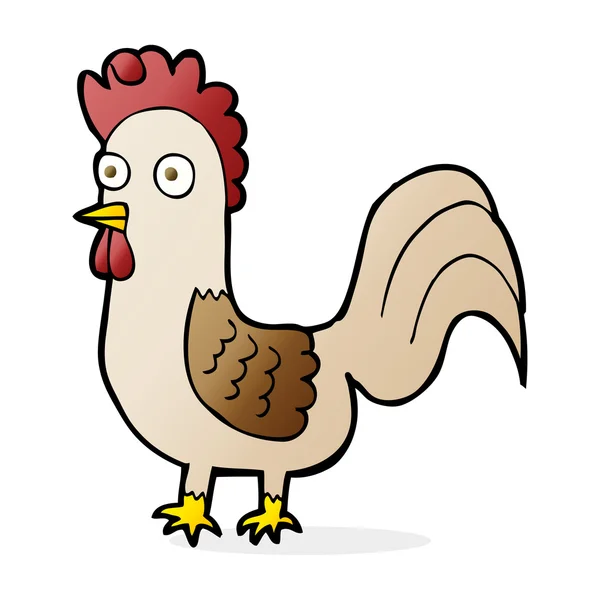 Ilustración de dibujos animados de gallo — Vector de stock