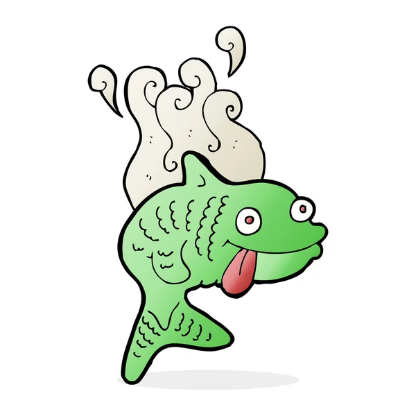 Cartoon smelly fish — Stock Vector