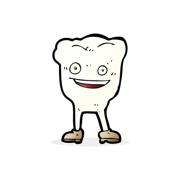 Cartoon happy tooth character — Stock Vector