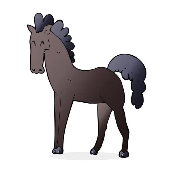 Ilustración de dibujos animados de caballo — Vector de stock