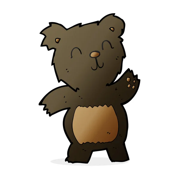 Urso preto dos desenhos animados —  Vetores de Stock