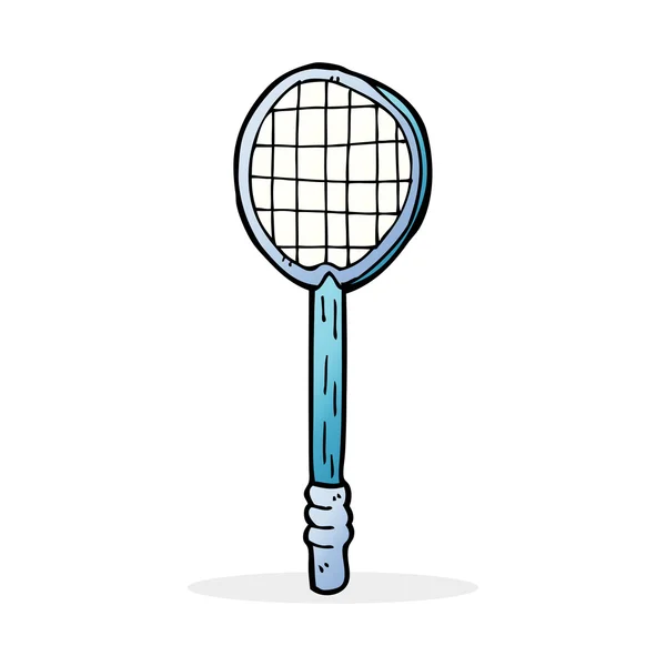 Γελοιογραφία παλιά ρακέτα τένις — Διανυσματικό Αρχείο