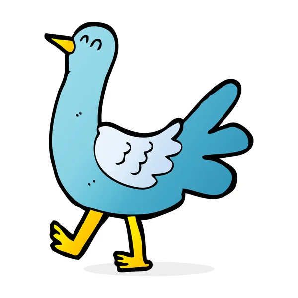 Cartoon wandelen vogel — Stockvector