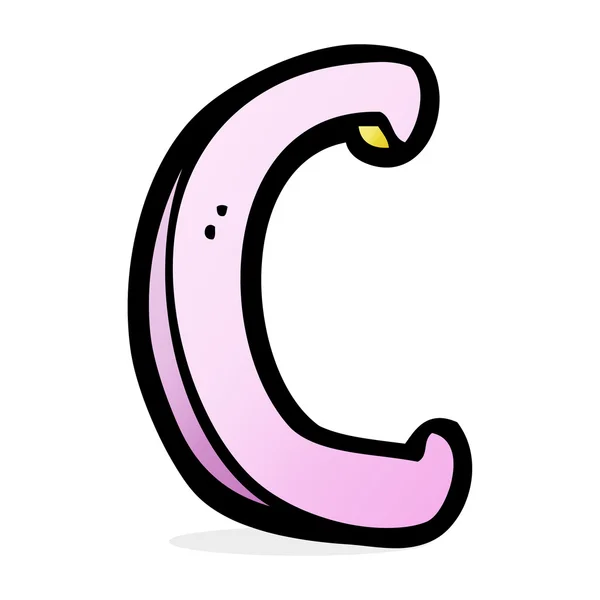 Cartoon illustration of letter C — Stock Vector