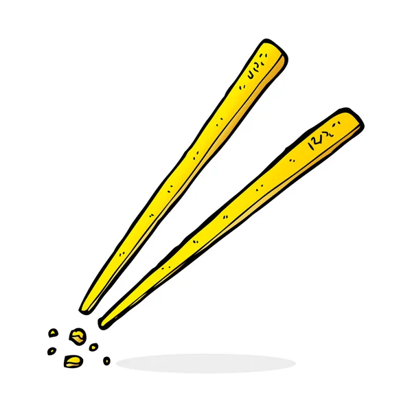 Cartoon illustration of chopsticks — Stock Vector