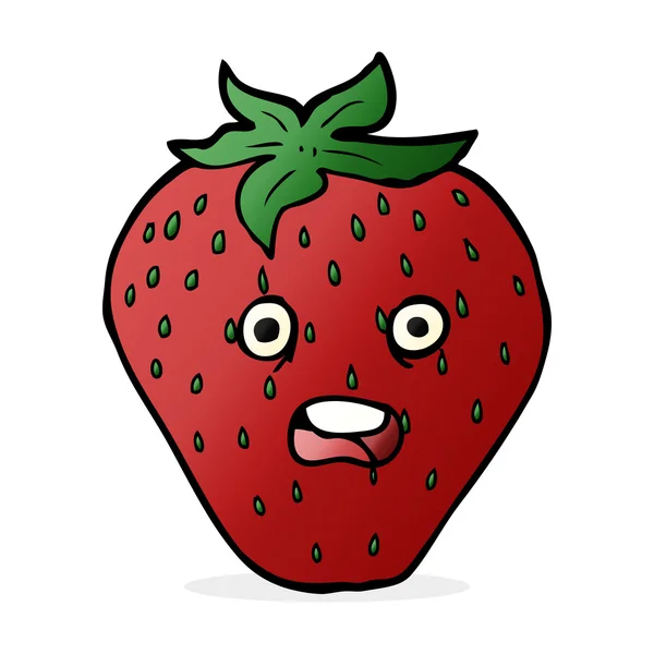 Cartoon illustration of strawberry — Stock Vector