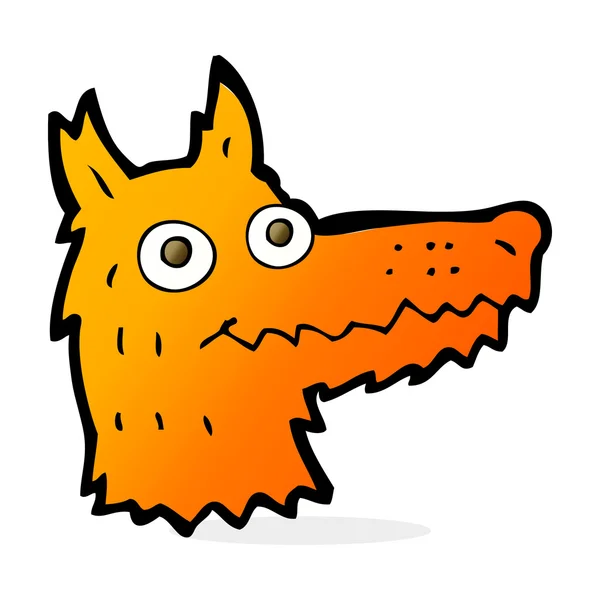 Testa di volpe cartone animato — Vettoriale Stock