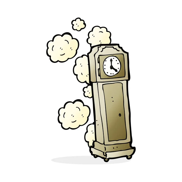 Desenho animado velho avô relógio — Vetor de Stock