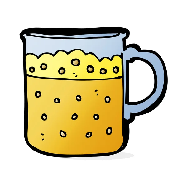 Taza de dibujos animados de cerveza — Vector de stock