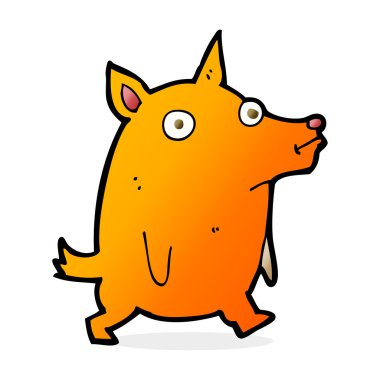 Çizgi film komik küçük köpek