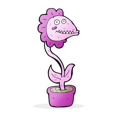 karikatür canavar bitki