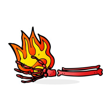 karikatür sihirli iskelet el