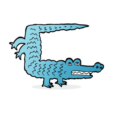 Timsahın çizgi film çizimi