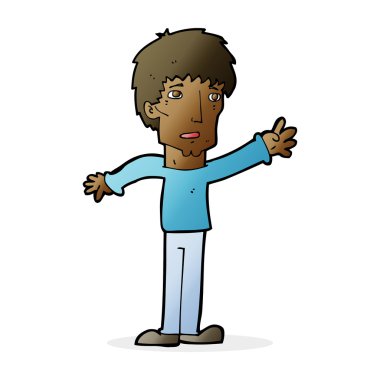 Çizgi film endiseli adami