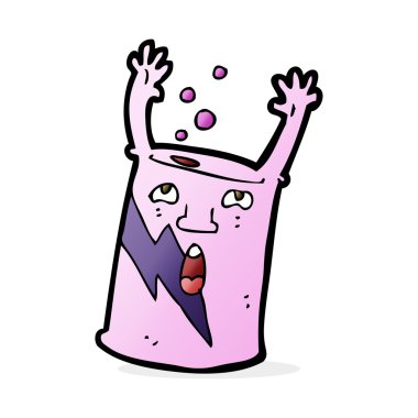 karikatür soda kutusu karakteri