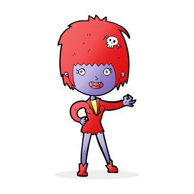 karikatür vampir kız