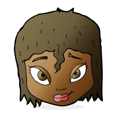 çizgi film kadın yüzü