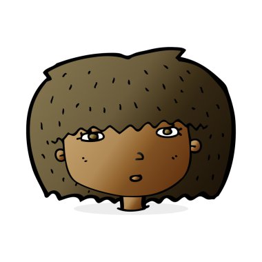 çizgi film kadın yüzü