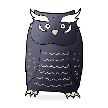 baykuş karikatür çizimi