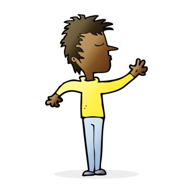 karikatür küçümseyen adam