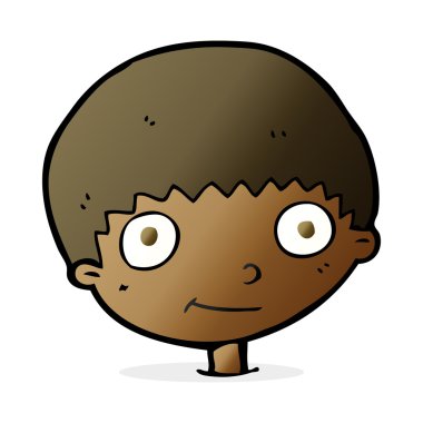 karikatür mutlu çocuk