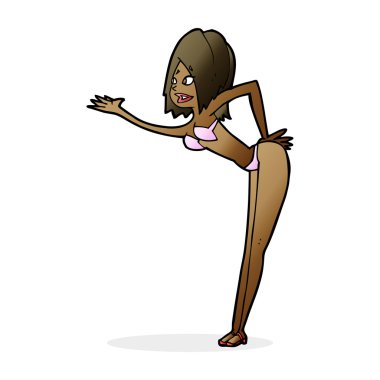 çizgi film kadın bikini