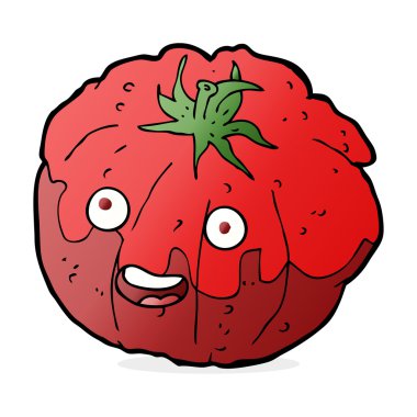 karikatür mutlu domates