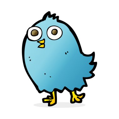 karikatür mutlu kuş