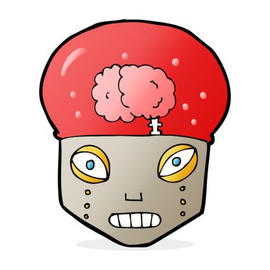 Çizgi film hayaleti robot kafası