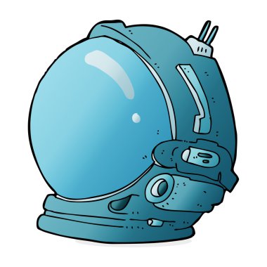 karikatür astronot kask