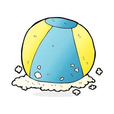 karikatür plaj topu