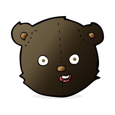 çizgi film siyah oyuncak ayı kafası