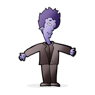 karikatür mutlu vampir