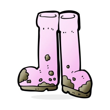 karikatür çamurlu botları