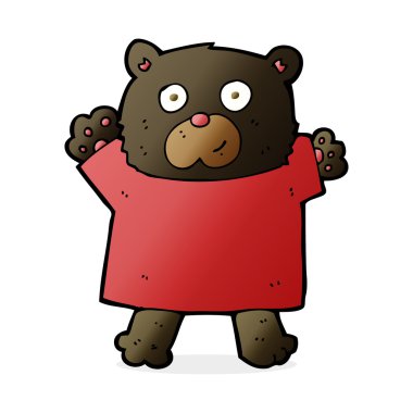 Çizgi film sevimli siyah ayı