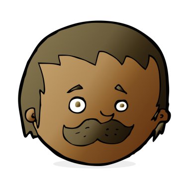 Çizgi filmdeki bıyıklı adam.