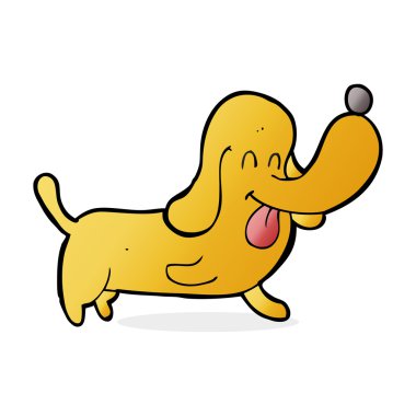 Çizgi film mutlu köpek.